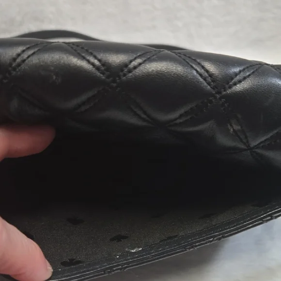 Kate Spade Natalia Black Quilted Leather Turnlock Shoulder Bag - Picture 6 of 8